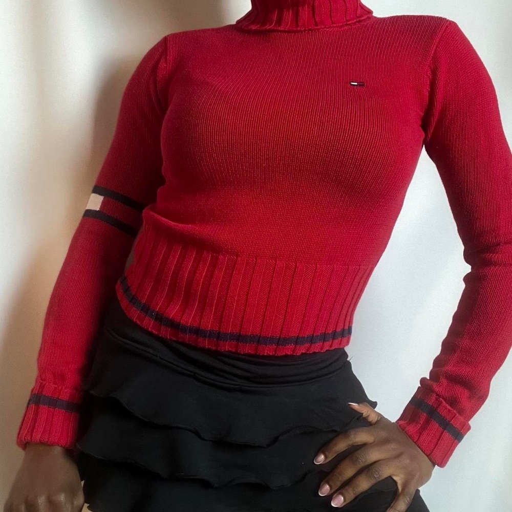 Red Tommy Hilfiger Turtleneck - Picture 1 of 6